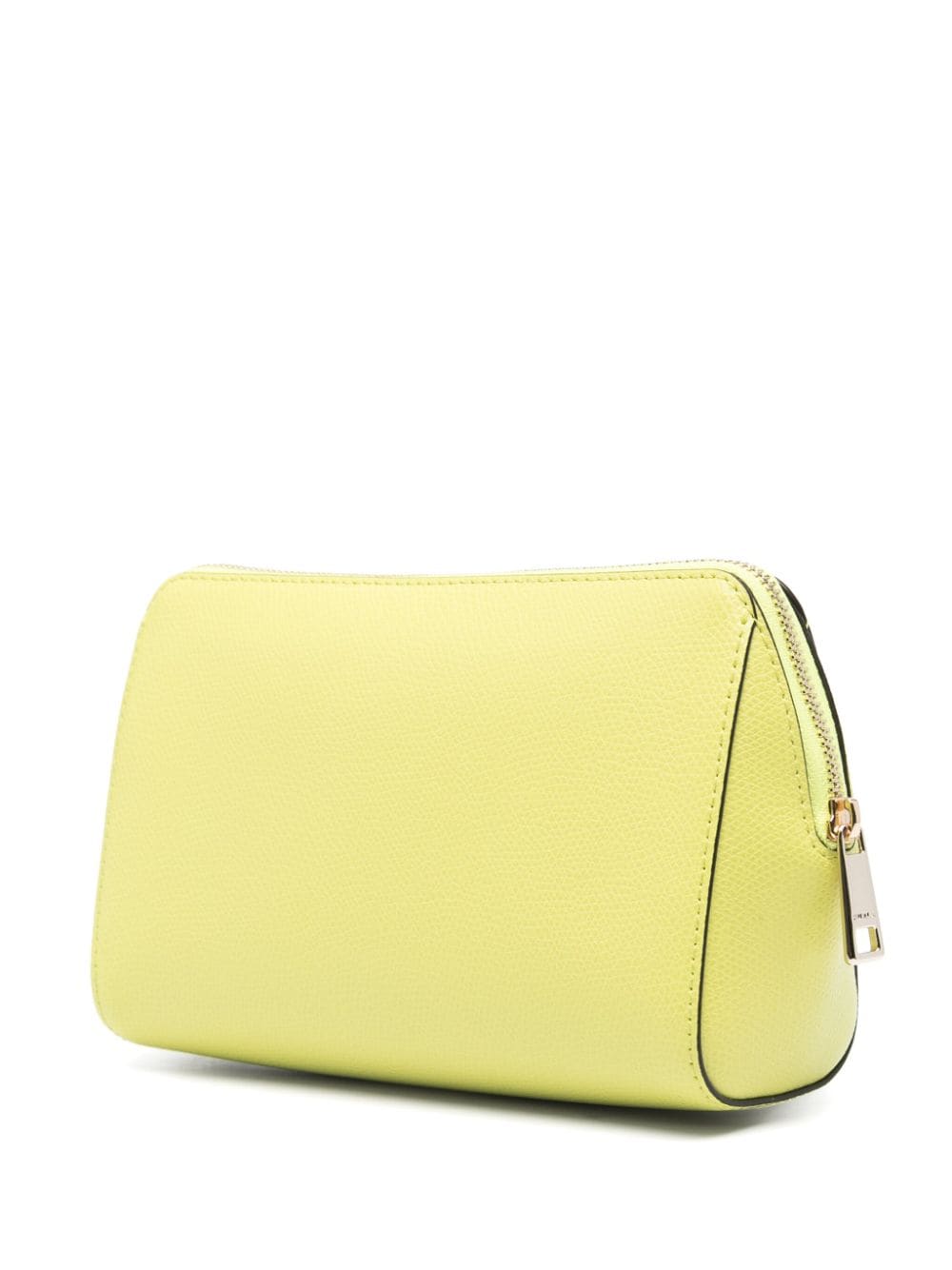 Shop Furla Camelia L Leather Makeup Bag In Yellow