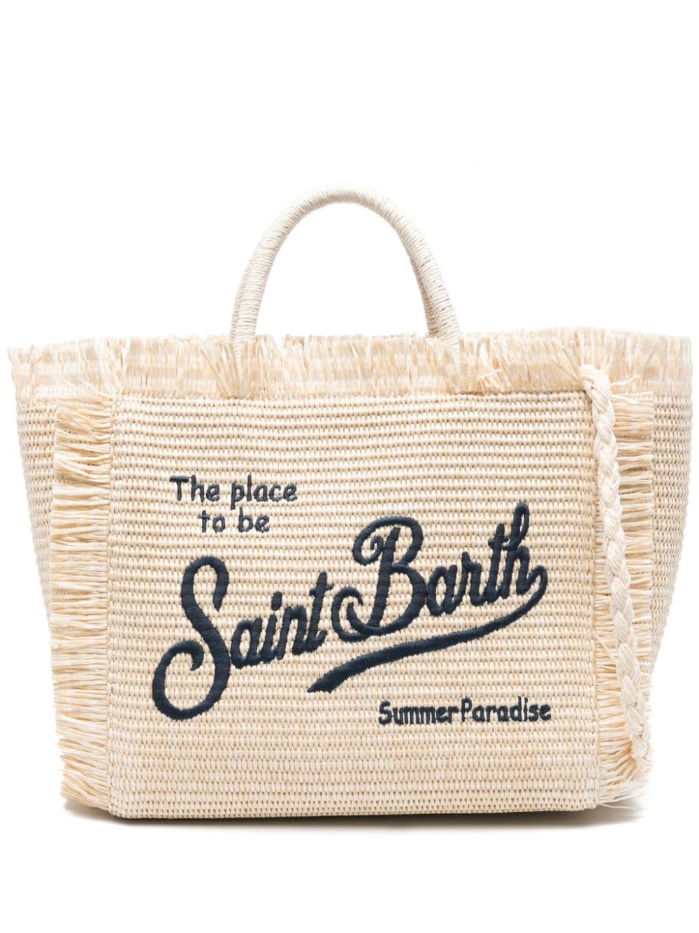MC2 Saint Barth Colette shopper met geborduurd logo Beige