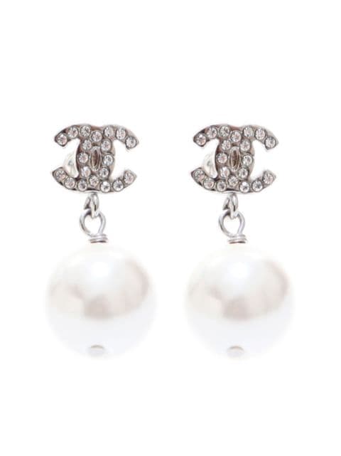 CHANEL Pre-Owned 2015 CC faux-pearl dangle earrings
