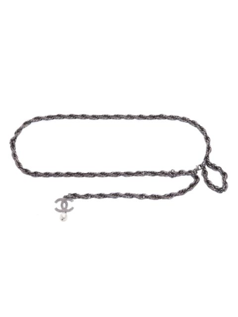 HOT SALE CHANEL 2008 CC charm chain-link belt Women