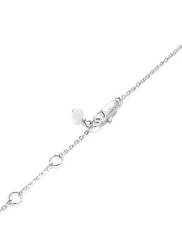 Christian Dior Pre Owned logo charm chain necklace women Silver Plated One Size