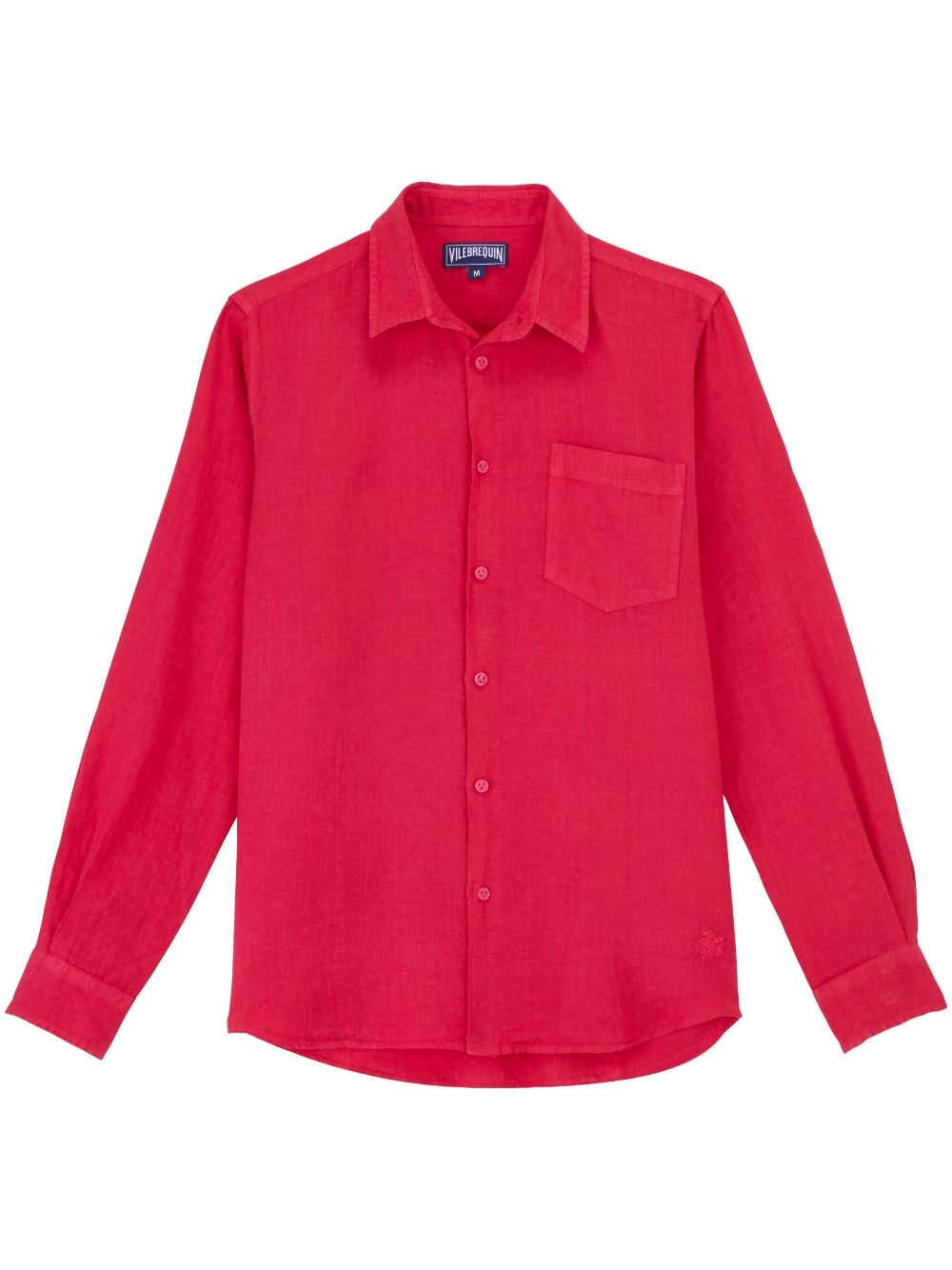 Vilebrequin Caroubis classic-collar linen shirt Rood