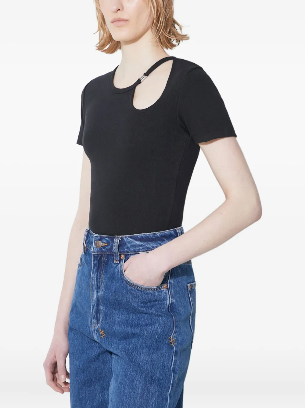 Ksubi Arise T-shirt met uitgesneden details Zwart