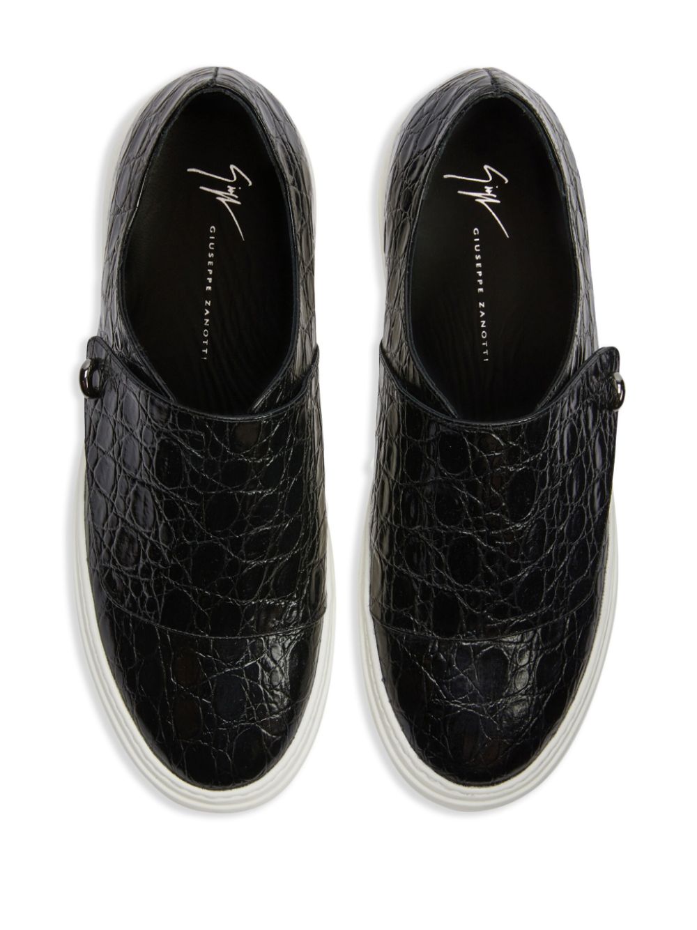 Giuseppe Zanotti Mike crocodile-embossed sneakers Black