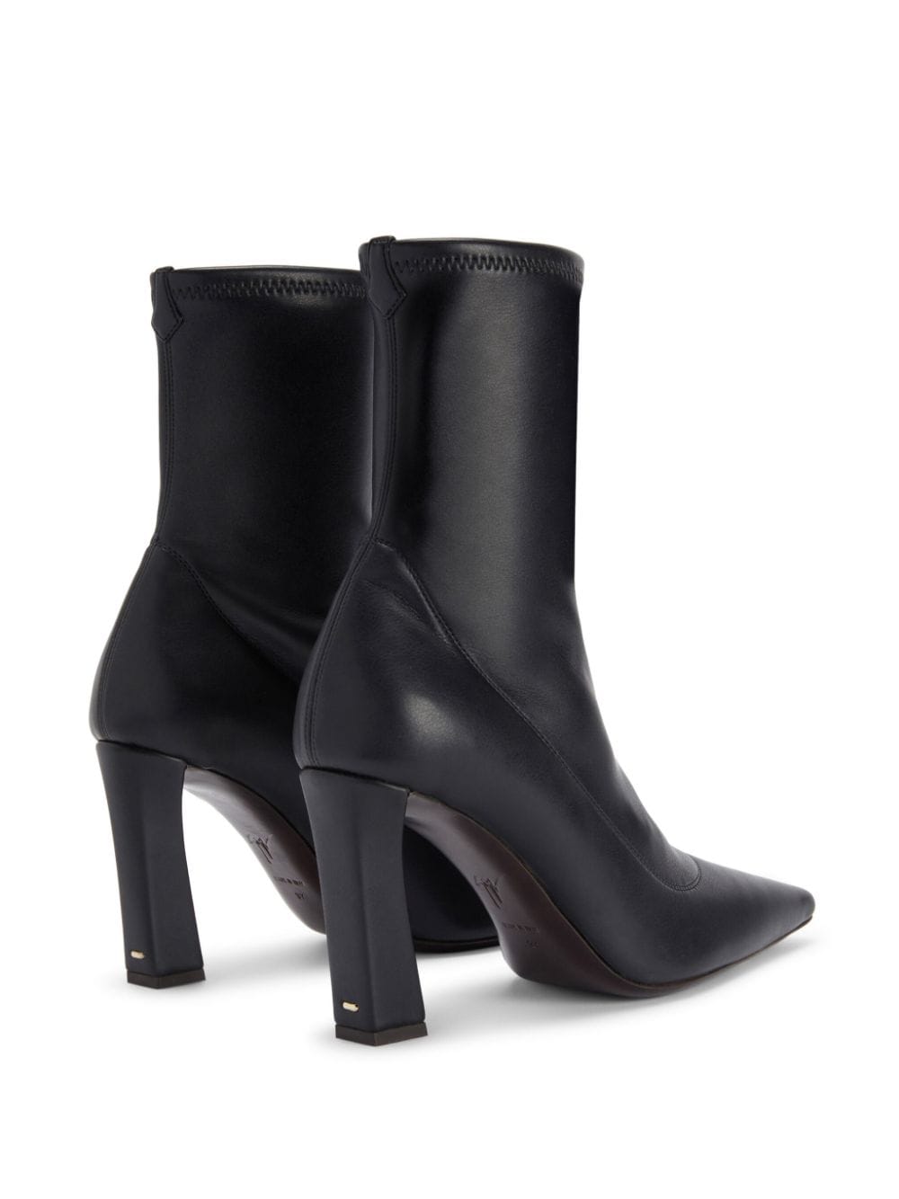 Shop Giuseppe Zanotti Janiee Slip-on Leather Ankle Boots In Black