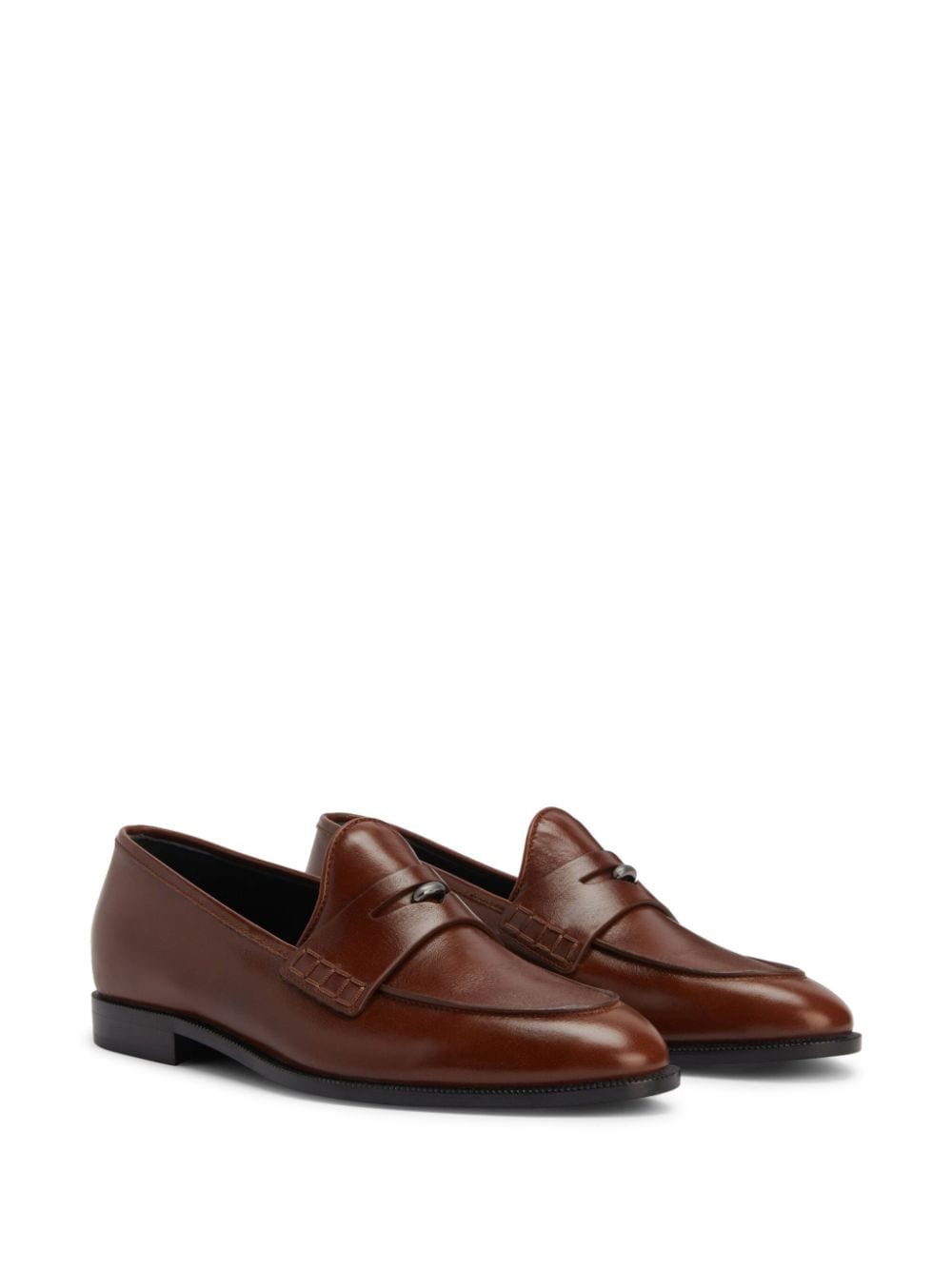 Giuseppe Zanotti Archiel leren loafers - Bruin