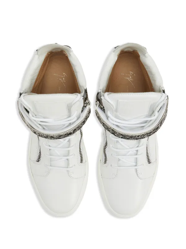 Giuseppe Zanotti Coby Deluxe high-top Sneakers | White | FARFETCH RO