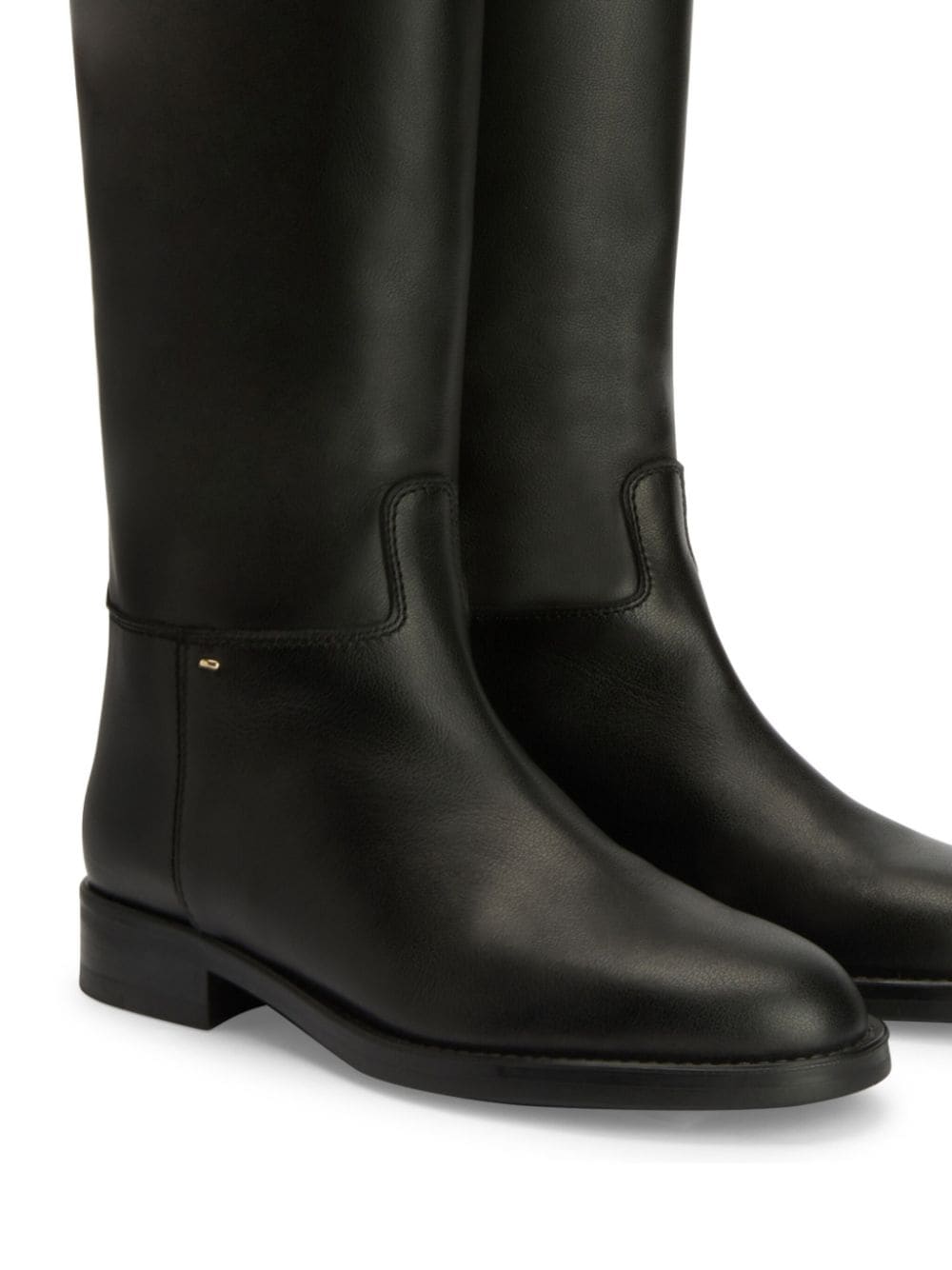 Shop Giuseppe Zanotti Nourine Leather Mid-calf Boots In Black