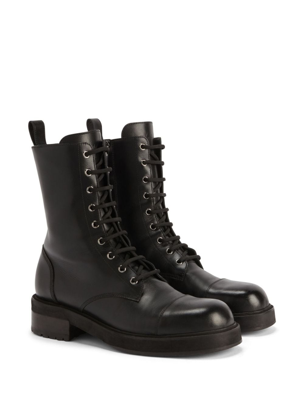 Shop Giuseppe Zanotti Toluse Leather Ankle Boots In Black