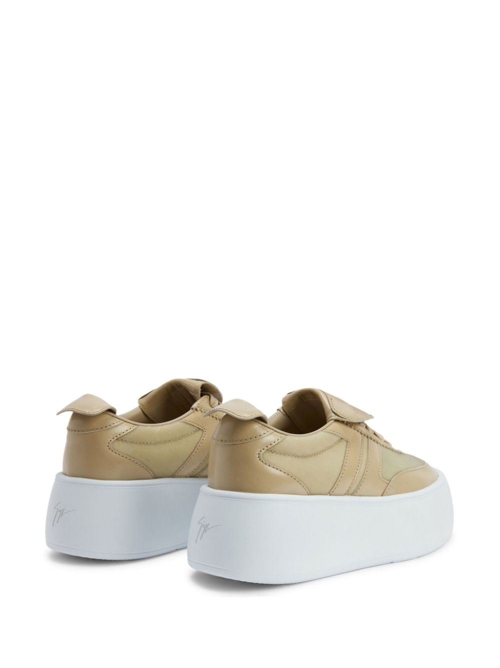 Giuseppe Zanotti League Maxi leren sneakers Beige