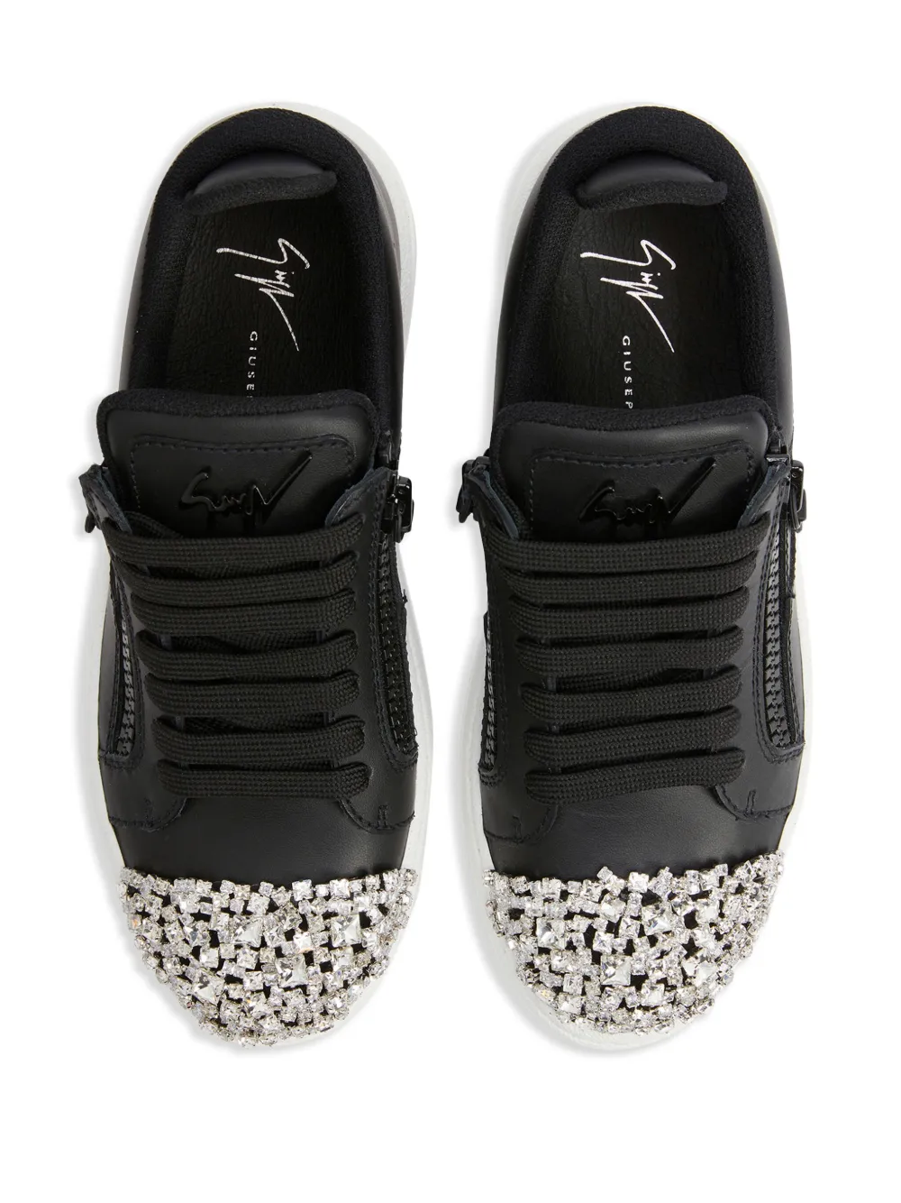 Giuseppe Zanotti GZ94 sneakers verfraaid met kristallen Zwart