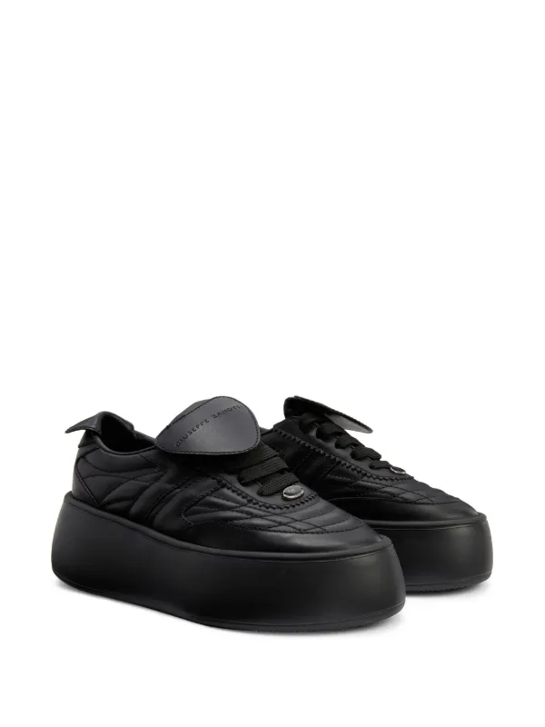 Giuseppe Zanotti League Maxi Leather Sneakers | Black