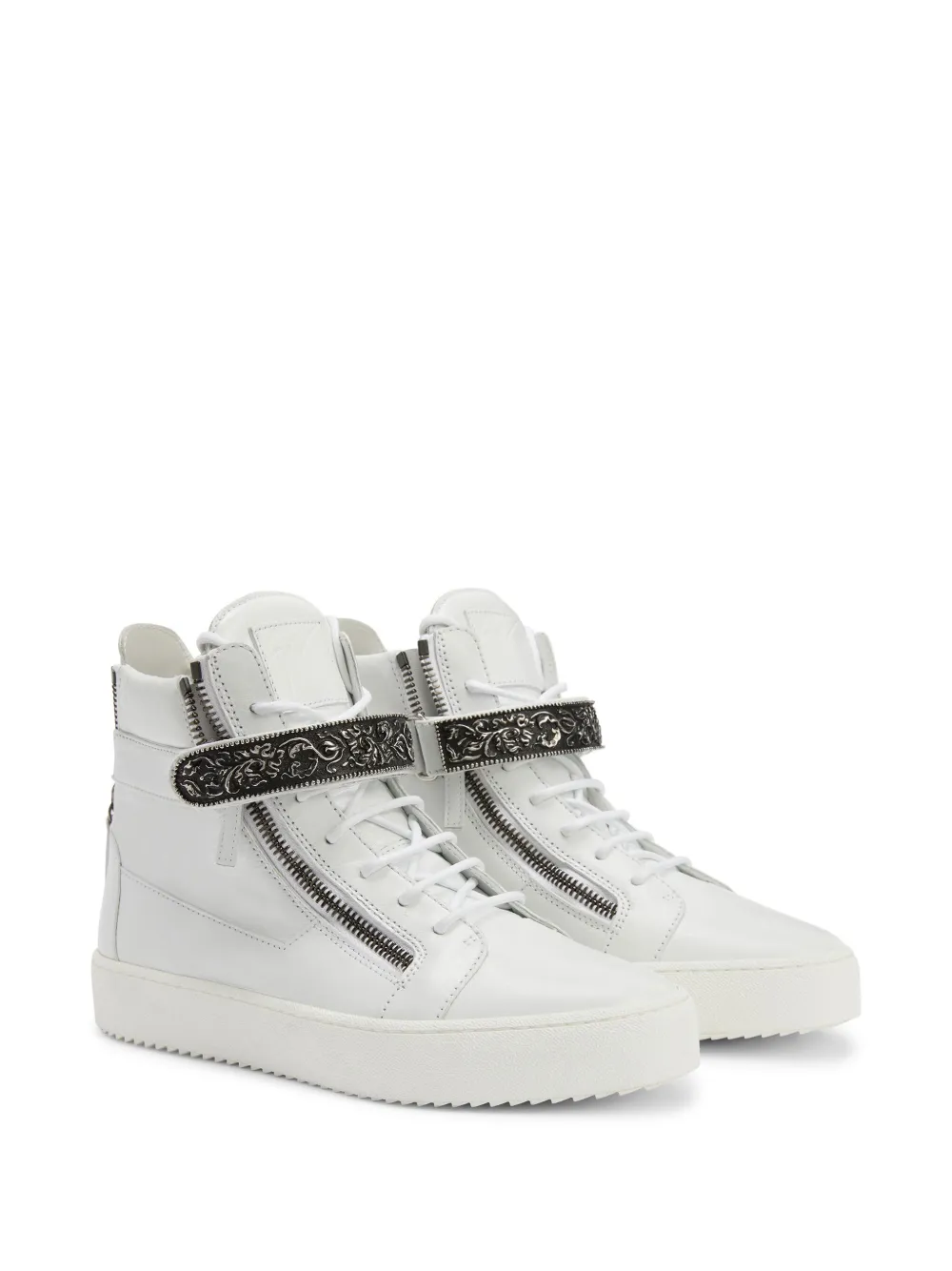 Giuseppe Zanotti Coby 皮质运动鞋 | 高帮鞋 | Image 2