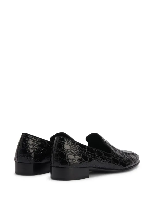 Giuseppe Zanotti Tuxedo Diamond Leather Loafers | Black | FARFETCH CA