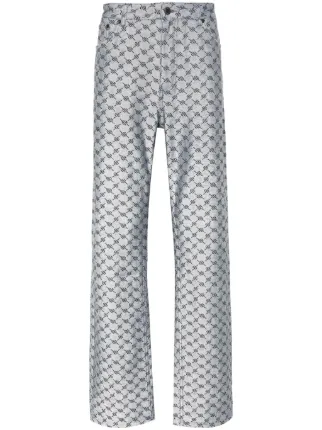 Daily Paper Avery Amba pattern-jacquard Jeans - Farfetch