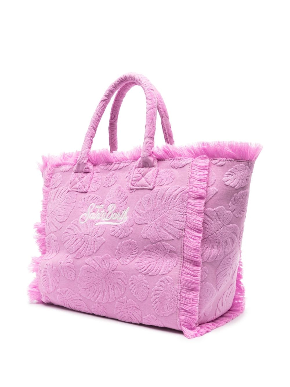 Shop Mc2 Saint Barth Vanity Terry-cloth Tote Bag In 粉色