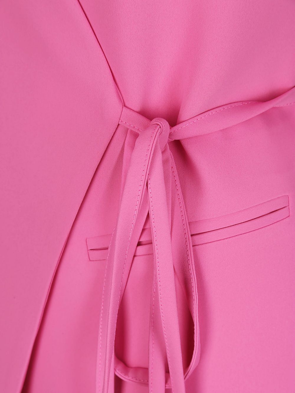 Shop Drhope Sleeveless Tie-front Vest In Rosa