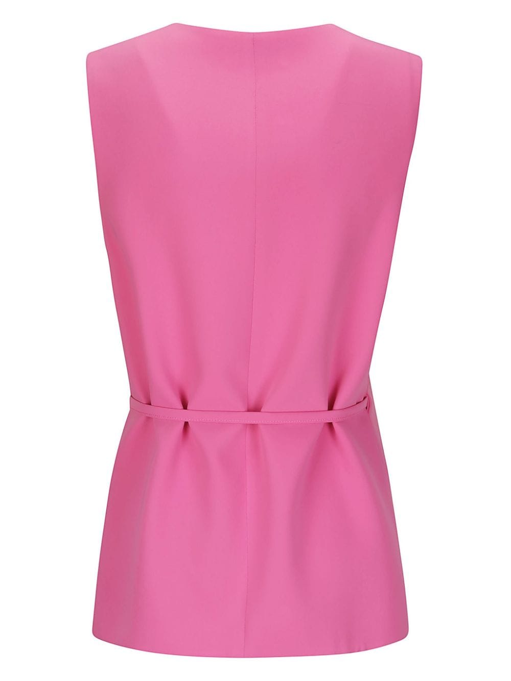 Shop Drhope Sleeveless Tie-front Vest In Rosa