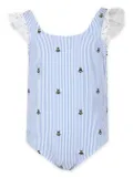 MC2 Saint Barth Kids Tilda stripe-print swimsuit - Blue