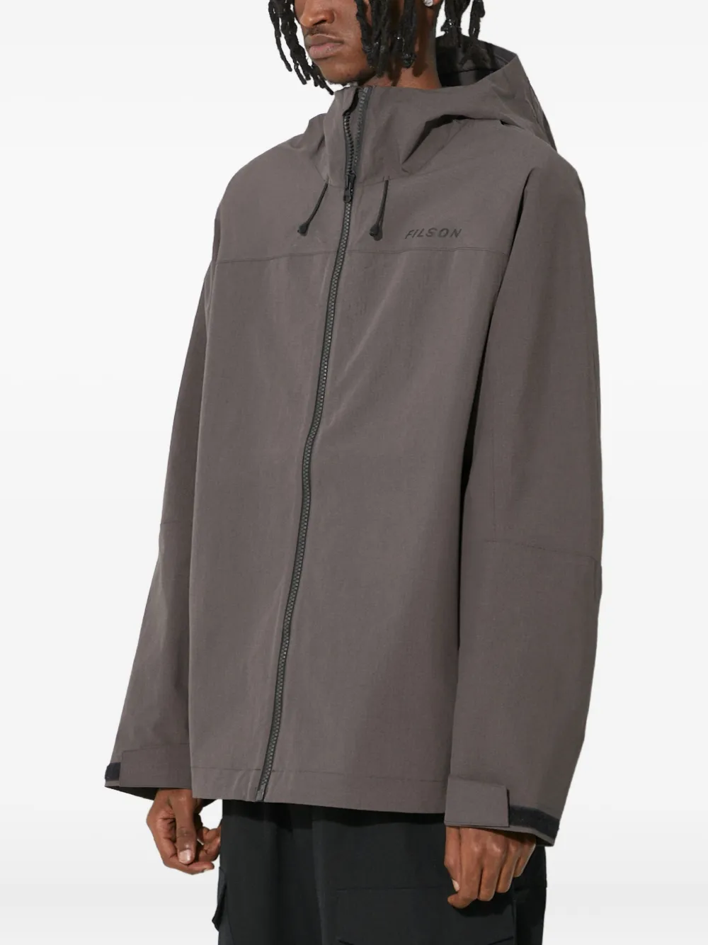 Filson Jack met capuchon en rits Grijs
