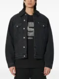 ICECREAM sherpa-collar denim jacket - Black