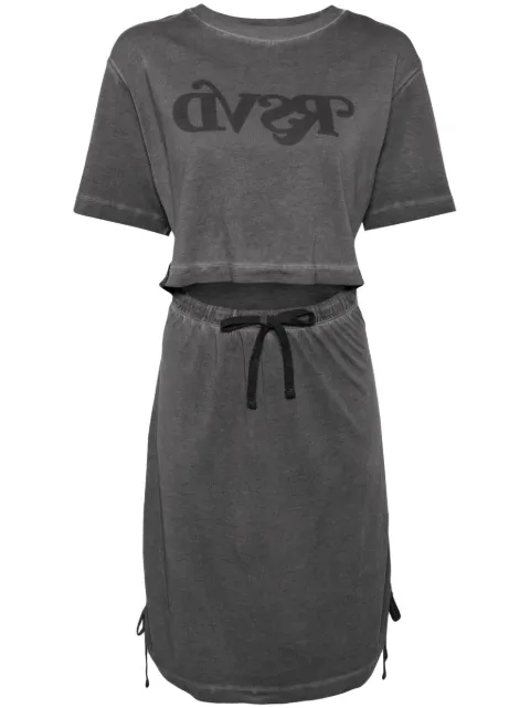 izzue vestido manga corta con logo estampado