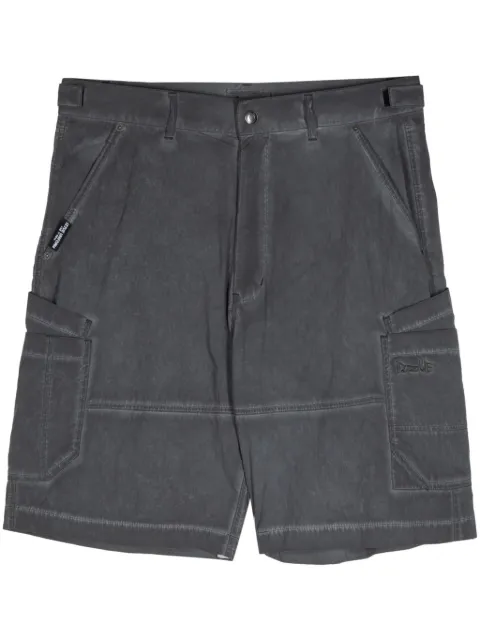 izzue logo-embroidered faded-effect shorts