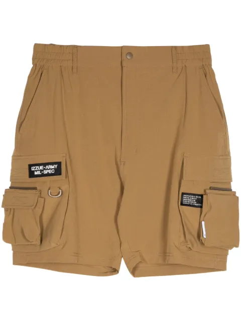 izzue logo-appliqué ripstop cargo shorts
