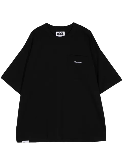 CHOCOOLATE logo-embroidered cotton T-shirt 