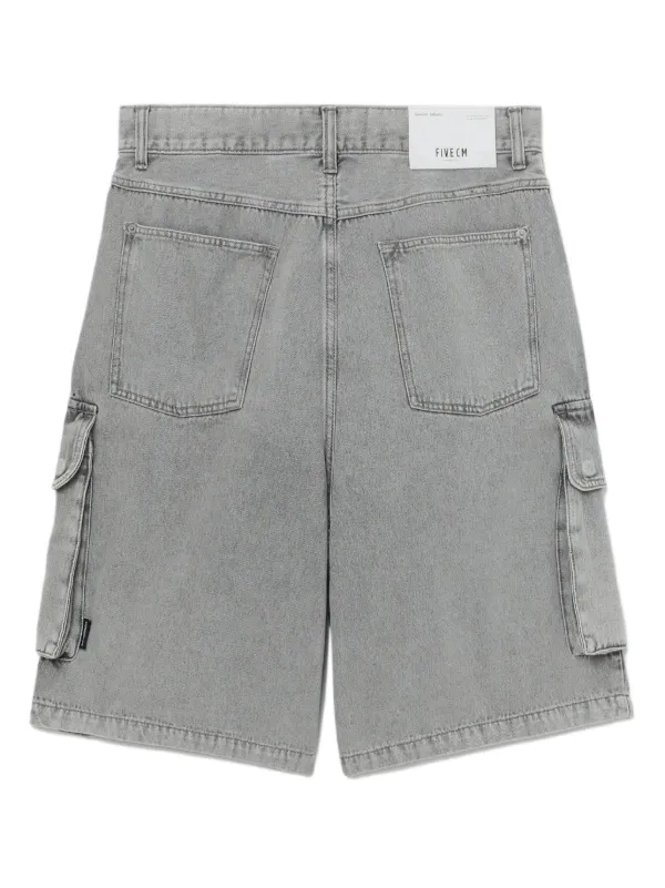 FIVE CM wide-leg Cargo Denim Shorts | Grey | FARFETCH