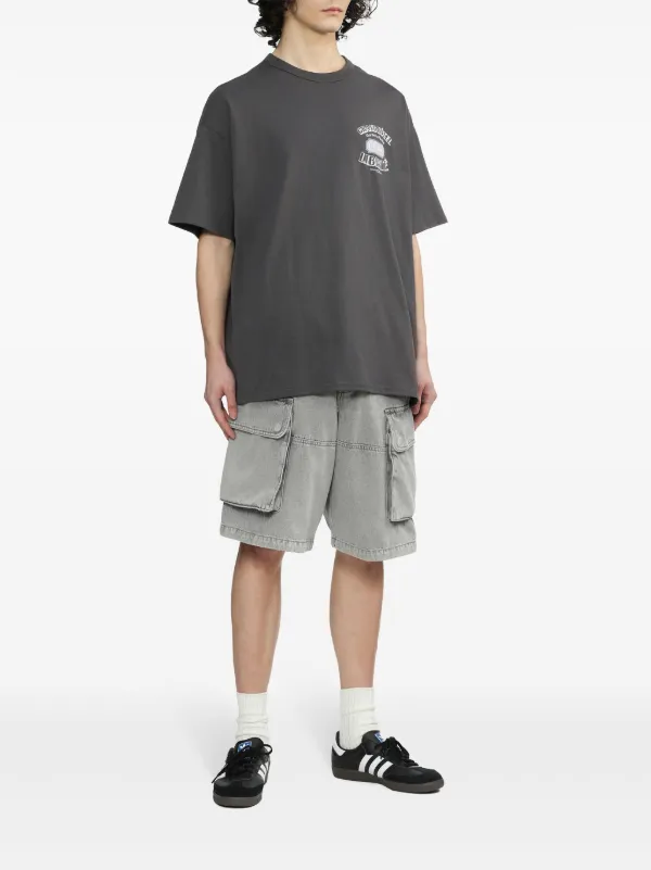 パンツ S.F.C LARGE POCKET SHORTS FIVE CM wide-leg Cargo Denim Shorts | Grey | FARFETCH