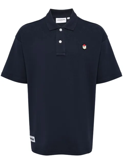 CHOCOOLATE logo-embroidered cotton polo shirt