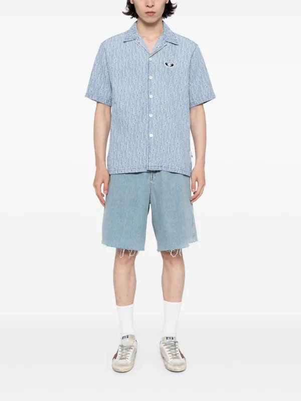 AAPE BY *A BATHING APE® Patterned Jacquard Shirt | Blue