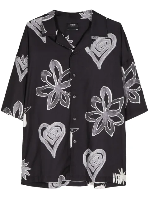 FIVE CM floral-print cotton-blend shirt