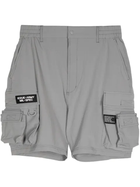 izzue logo-appliqué ripstop cargo shorts