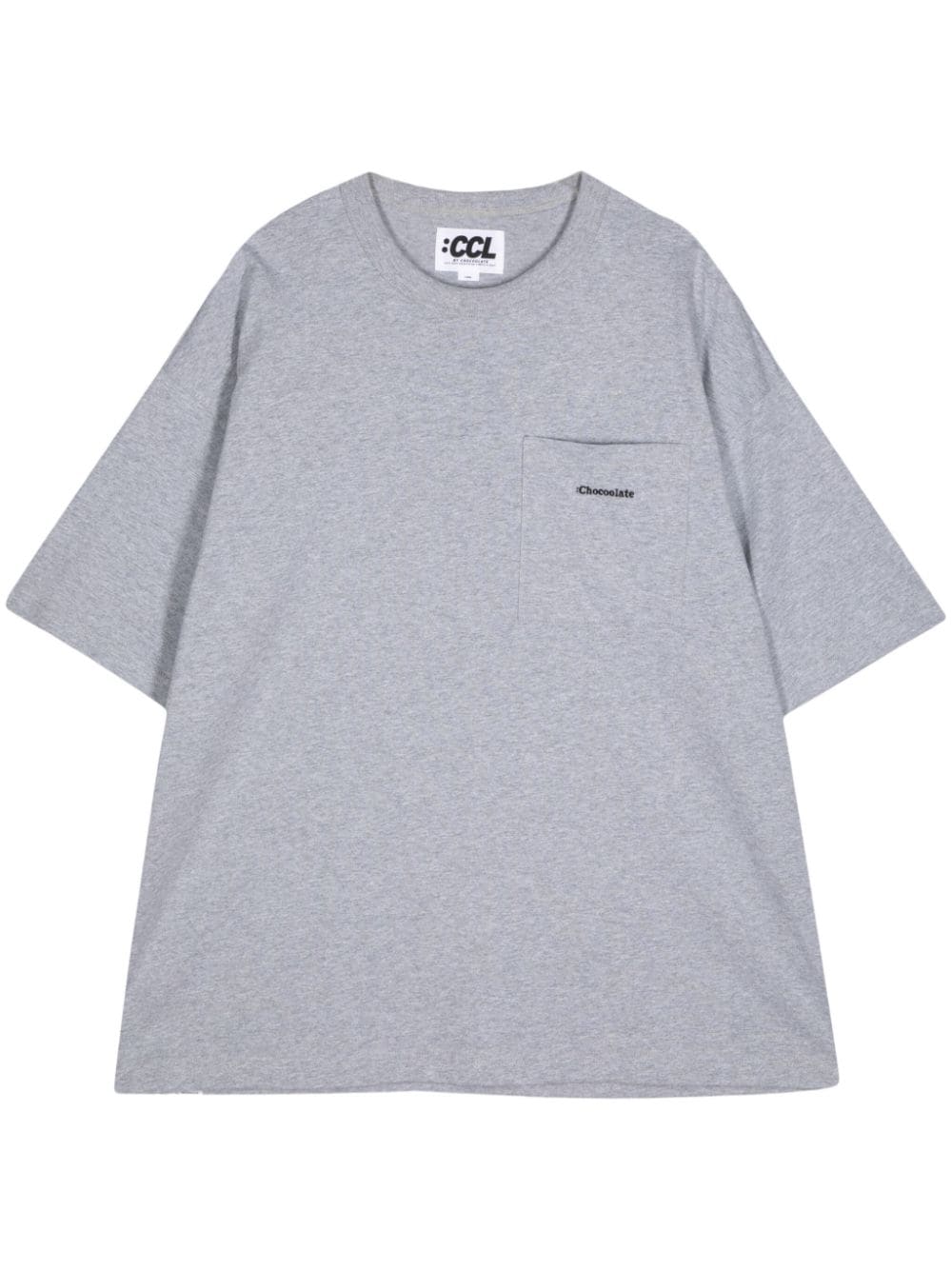 Chocoolate Logo-embroidered Cotton T-shirt In Gray