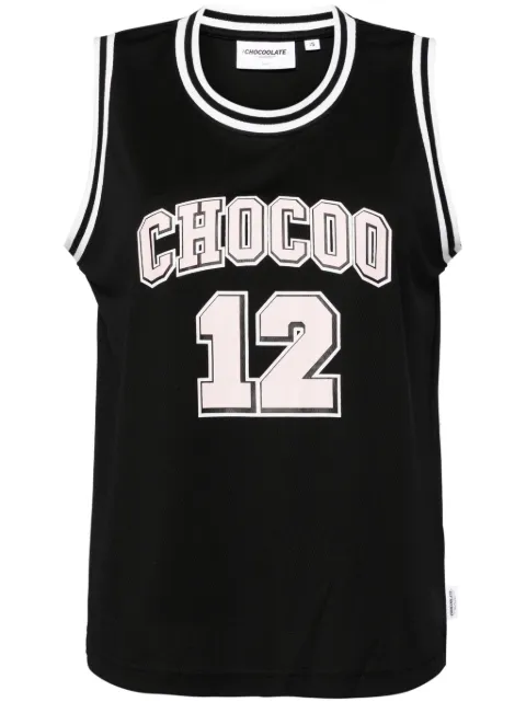 CHOCOOLATE logo and number tank top