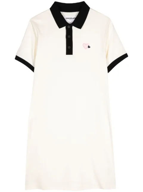 CHOCOOLATE vestido con cuello en contraste