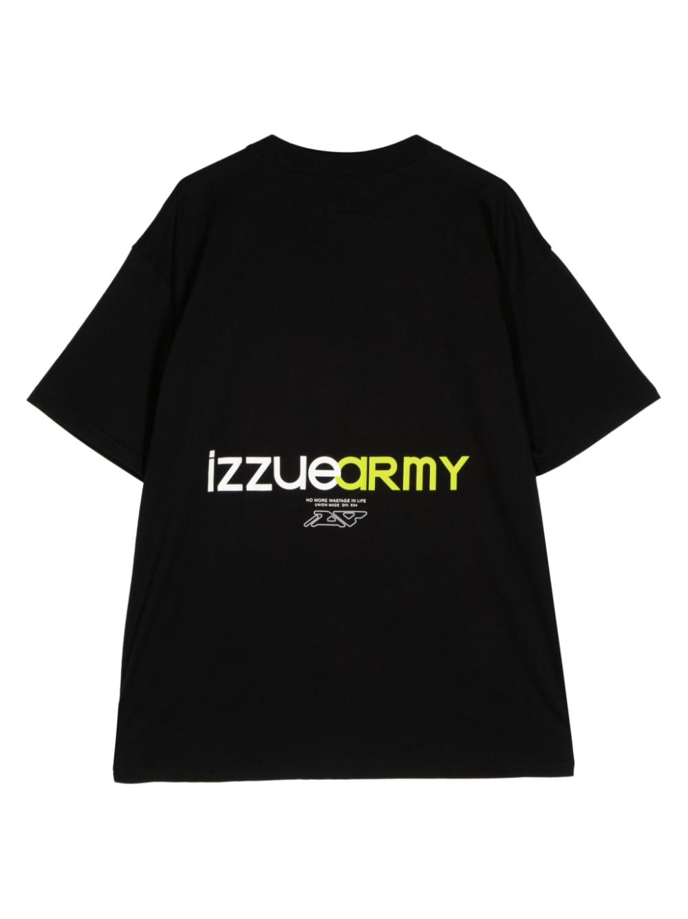 izzue T-shirt met logoprint - Zwart