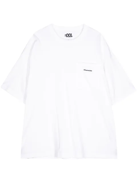 CHOCOOLATE logo-embroidered cotton T-shirt 