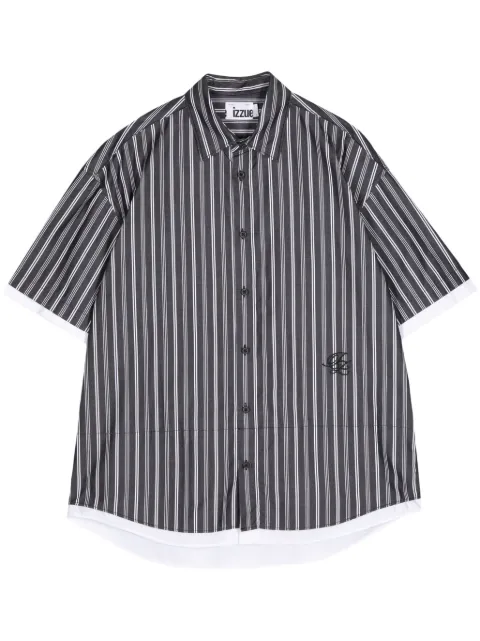 izzue camisa manga corta con rayas estampadas