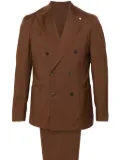 LUIGI BIANCHI MANTOVA single-breasted virgin wool suit - Brown