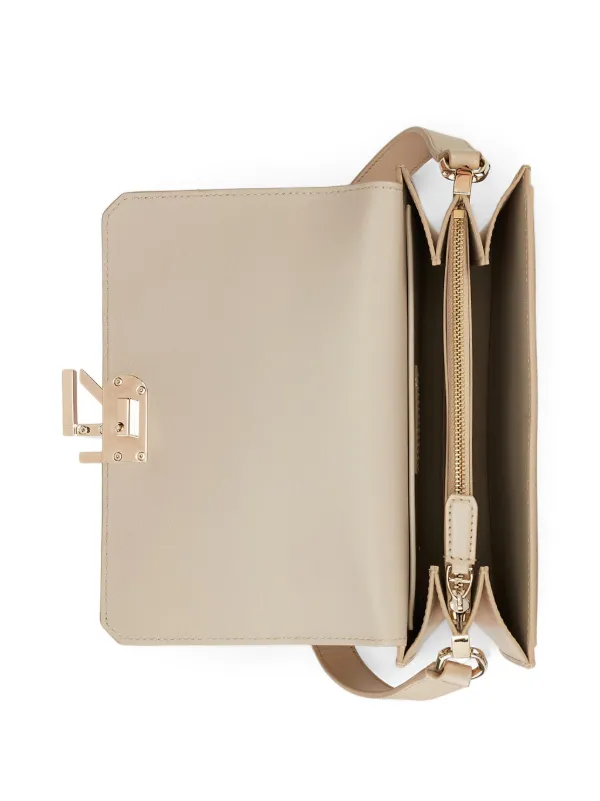 ☆Rest & Recreation☆ LOGO CROSSBODY POUCH LIGHT BEIGE Ralph Lauren Collection Logo Hardware Leather Crossbody Bag