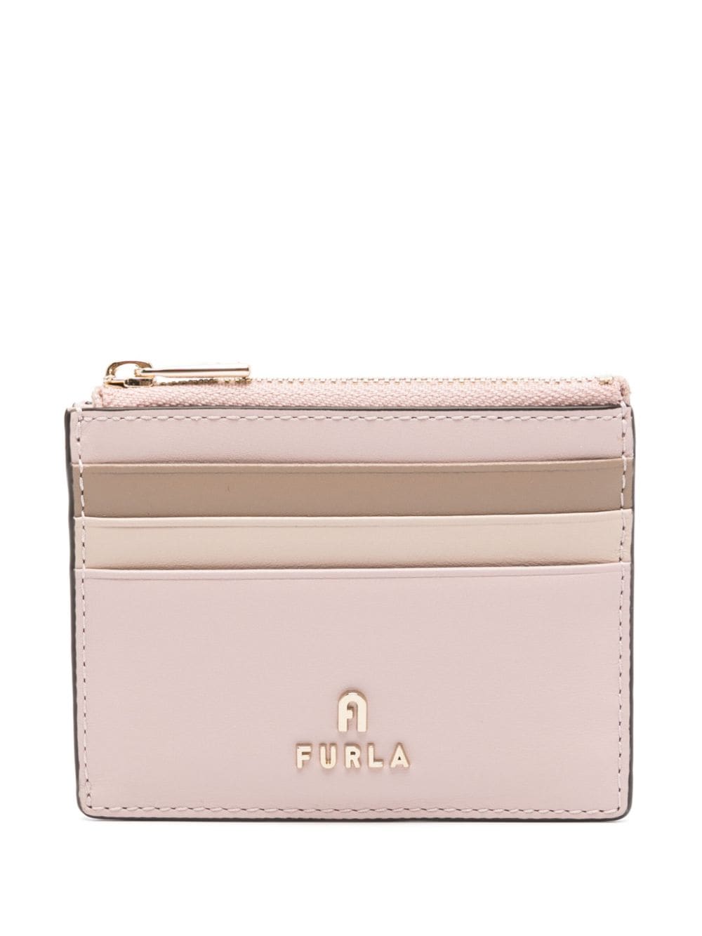 Furla Camelia S Leather Card Holder In Pink