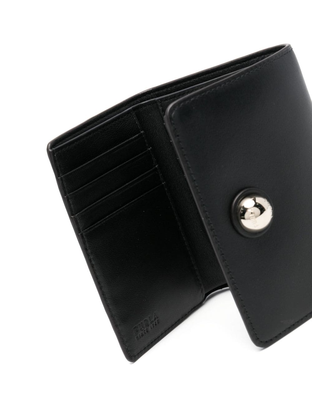 Shop Furla Sfera M Tri-fold Wallet In Black