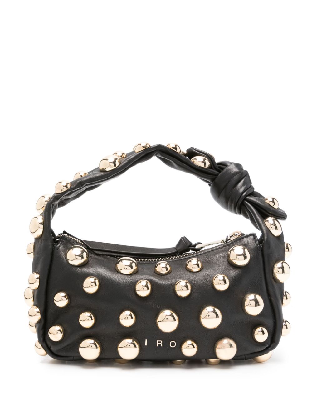 Iro Small Noué Leather Tote Bag In Black