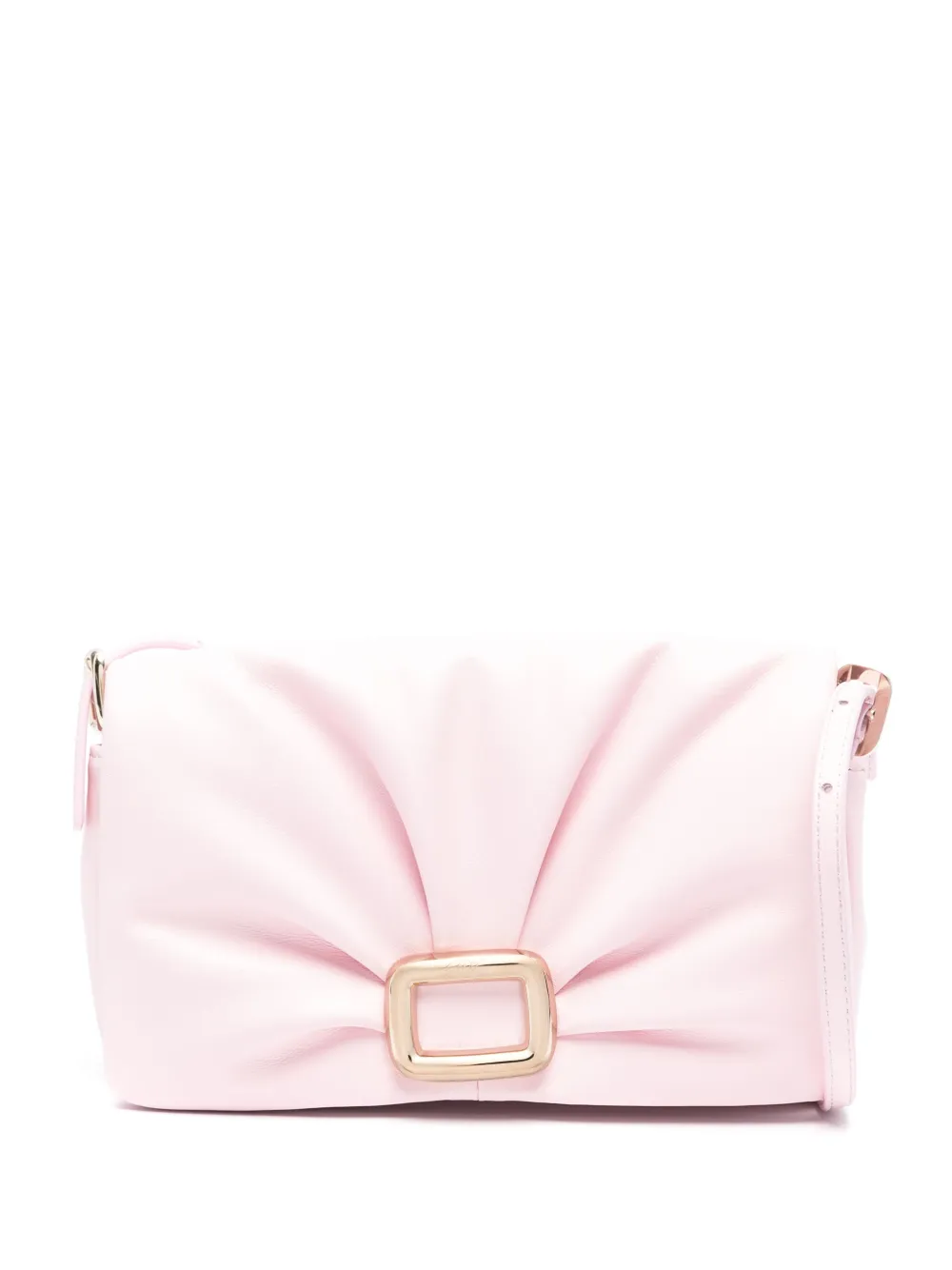 Roger Vivier gathered-detail leather crossbody bag | Pink | Image 1