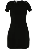 Valentino Garavani floral-appliqué cotton mini dress - Black