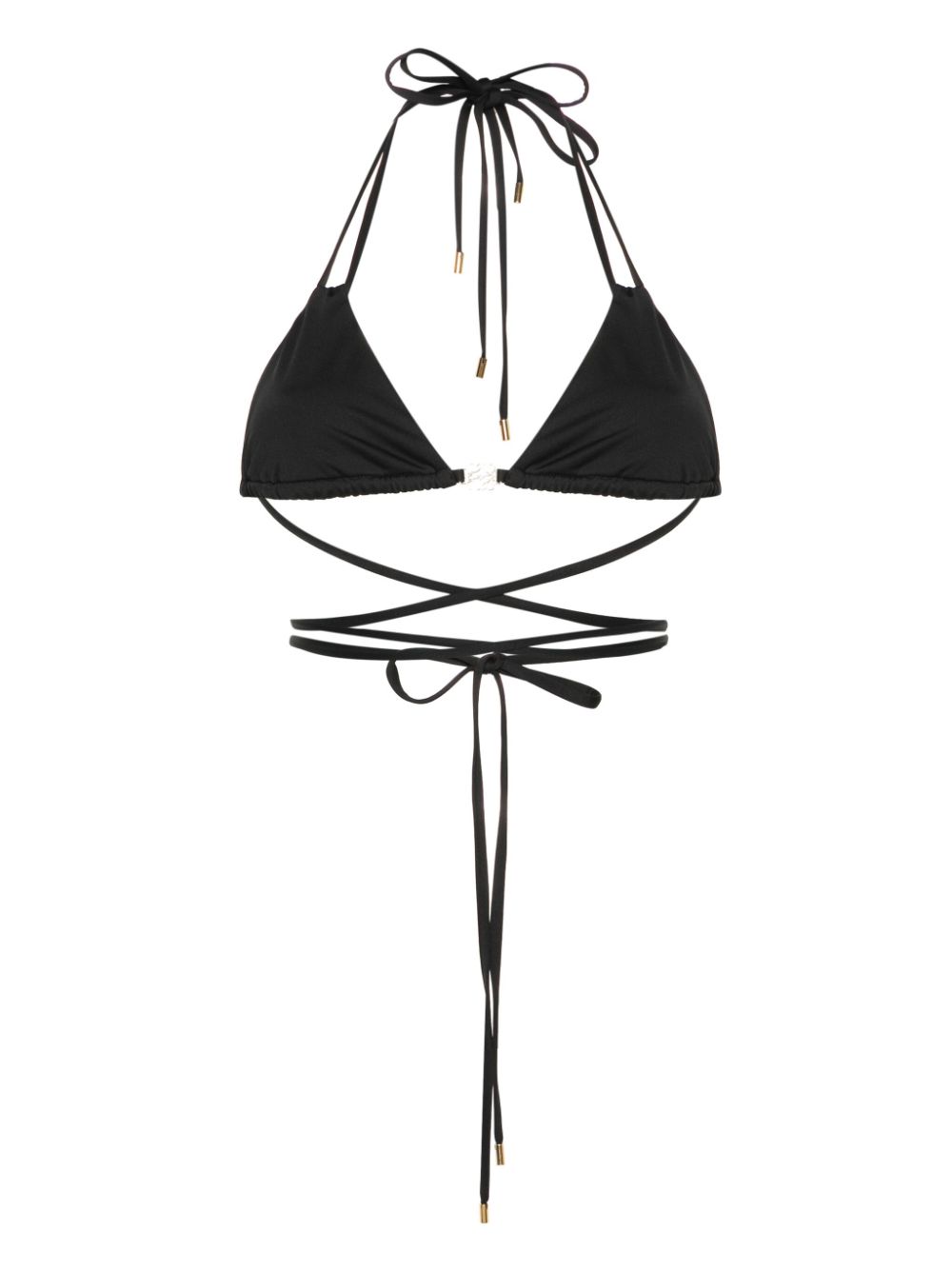 LOEWE x Paula’s Ibiza Anagram-motif bikini top – Black