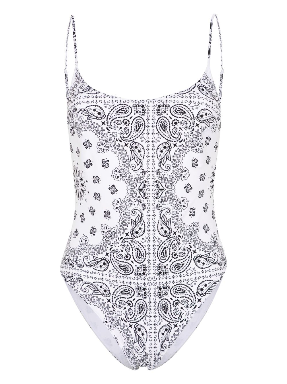 Mc2 Saint Barth Paisley-print Swimsuit In White